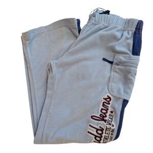 Y2K Girls pastel Blue Fleece Embroidered‎ Athletic Pants Size 14